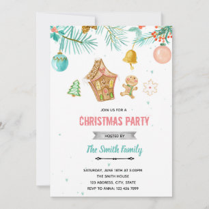 Invitation thème Noël pastel