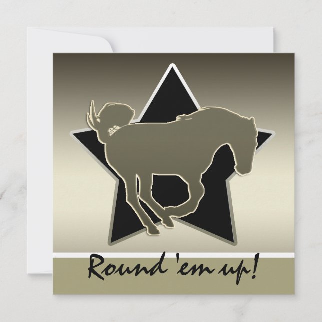 Invitation Thème occidental, Série d'invitations autour d'eux (Devant)