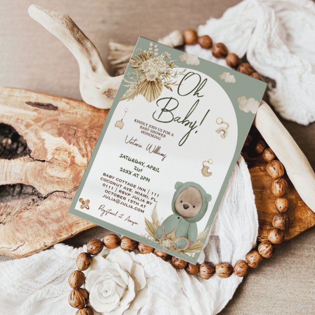 Invitation Thème Ours en Peluche & Jouets de Nursery pour Bab (Créateur téléchargé)
