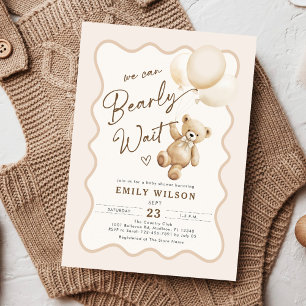 Invitation Thème Ours Nous Pouvons Attendre Baby shower