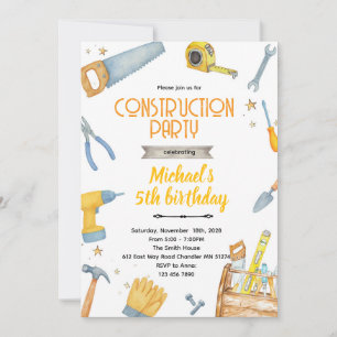 Invitation thème Outils de construction