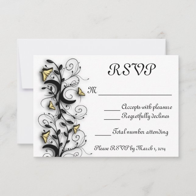 Invitation Thème Papillon (Devant)