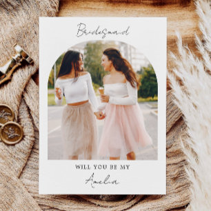 Invitation Thème photo simple Bridesmaid Proposition Invitati