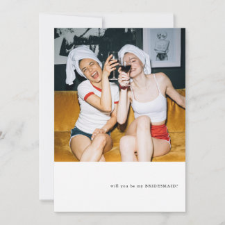Invitation Thème photo simple Proposition Bridesmaid