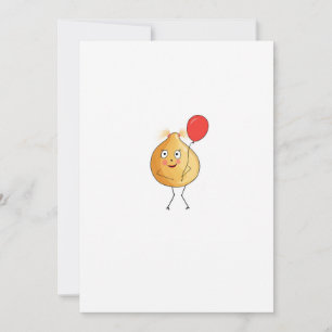 Invitation Thème pois chiche, design pois chiche