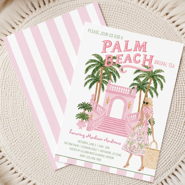 Invitation Thème Prépa Plage de Palm Beach pour un thé ou une (Créateur téléchargé)