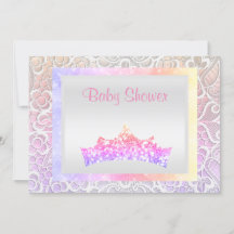 thème princesse rose baby shower dentelle tiara pa