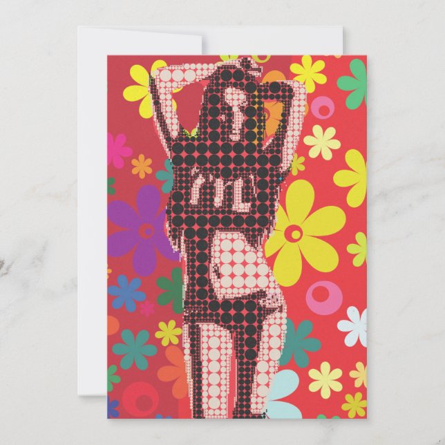 Invitation Thème rétro des années 60 (Devant)