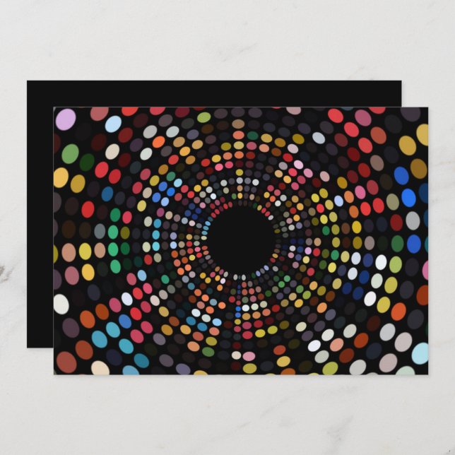 Invitation Thème rétro des années 60 (Devant / Derrière)