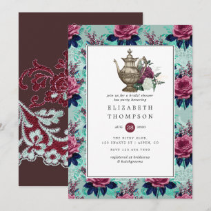 Invitation Thème rétro shabby-chic pour une garden-party de m