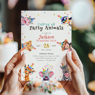 Invitation Thème Safari pour le 2ème Anniversaire des Party A