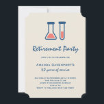 Invitation Thème Science Retraite Bécher & Tube à Essai<br><div class="desc">Invitation à une fête de retraite avec un dessin mignon d'un tube à essai et d'un bécher. Parfait pour les événements sur le thème scientifique.</div>