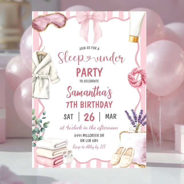 Invitation Thème Spa Nuitée Anniversaire (Créateur téléchargé)