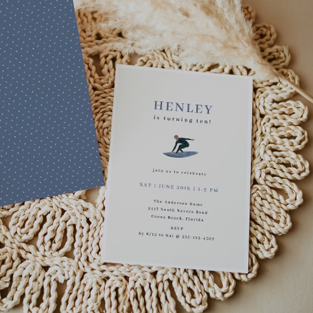 Invitation Thème Surfer cool Anniversaire (Créateur téléchargé)