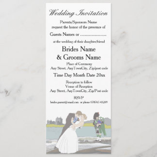 Invitation Thème traditionnel écossais et Mariage celte