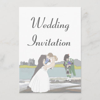 Invitation Thème traditionnel écossais et Mariage celte