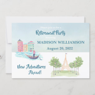 Invitation Thème Voyage de la partie retraite