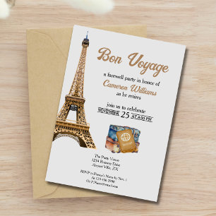 Invitation Thème Voyage Retraite Bon Voyage Tour Eifel