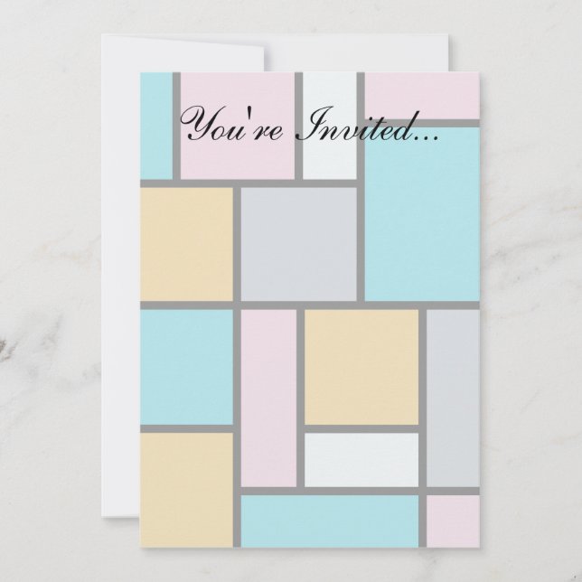 Invitation Theo Van Doesburg - Composition 17 - Art Mondrian (Devant)