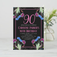 Thistle Scottish 90e anniversaire violet floral