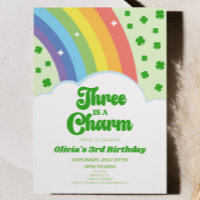 Three Is A Charm Rainbow 3e fête d'anniversaire