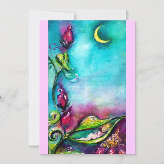 INVITATION THUMBELINA, BABY SHOWER (Devant)