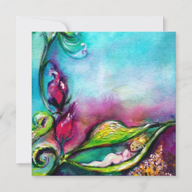 INVITATION THUMBELINA, BABY SHOWER (Devant)