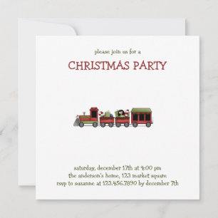 Invitation Thym de Noël · Train de jouet