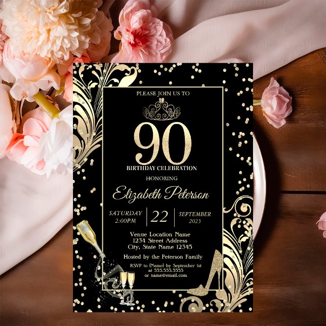 Invitation Tiara Parties scintillant Talons Diamants Tourbill (Créateur téléchargé)