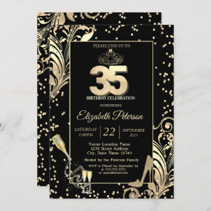 Invitation Tiara Parties scintillant Talons Diamants Tourbill