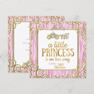 Invitation Tiara Princess Baby shower Cheval Rose Carrie