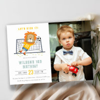 Ticker Lion Goalkeeper Soccer Photo Anniversaire