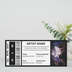 Invitation Ticket Concert personnalisé Idée cadeau do-it-your