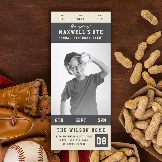 Invitation Ticket d'événement sportif Couleurs d'équipe perso (Créateur téléchargé)