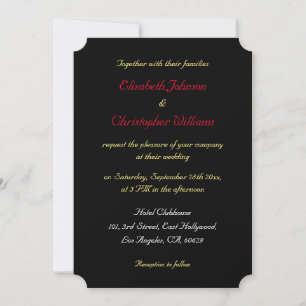 Invitation Ticket d'invitation de mariage élégant et moderne 
