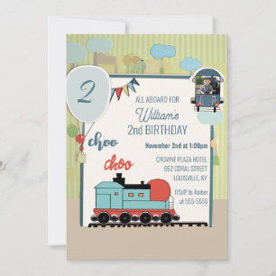 Invitation Ticket du train d'images d'anniversaire personnali