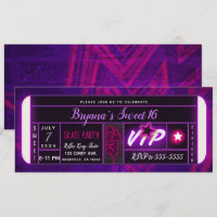 Ticket pour une soirée d'anniversaire avec lumière