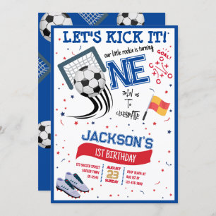 Invitation Tickons It Little Rookie Soccer 1er anniversaire
