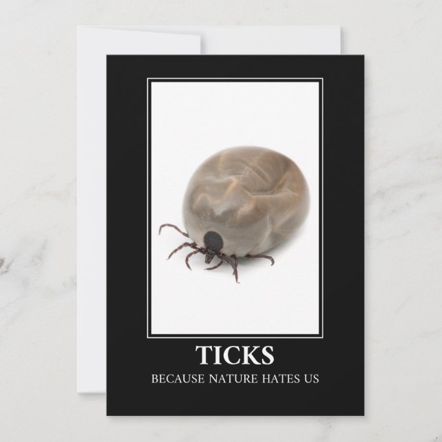 Invitation Ticks Parce Que La Nature Nous Hait - Parasite Fun (Devant)