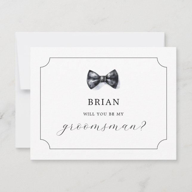 Invitation Tie bow formel Seras-tu mon garçon d'honneur  (Devant)