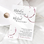 Invitation Tige à vin, Mariage d'aquarelle Bourgogne<br><div class="desc">faire-part de mariage en tache de vin. thème vinicole.</div>