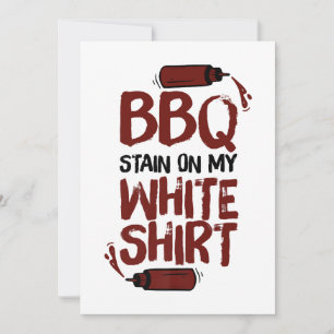 Invitation Tige barbecue sur mon blanc Premium