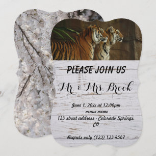 Invitation Tiger Chat Animal Stripes Destinée Motif