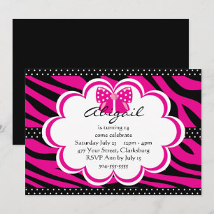 Invitation Tigre noir et pourpre