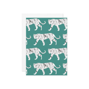 Invitation Tigre turquoise
