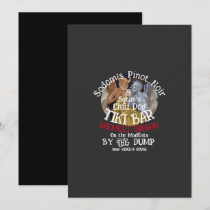 Invitation Tiki Bar de Pinot Noir de Sodome et de Chili Dog d