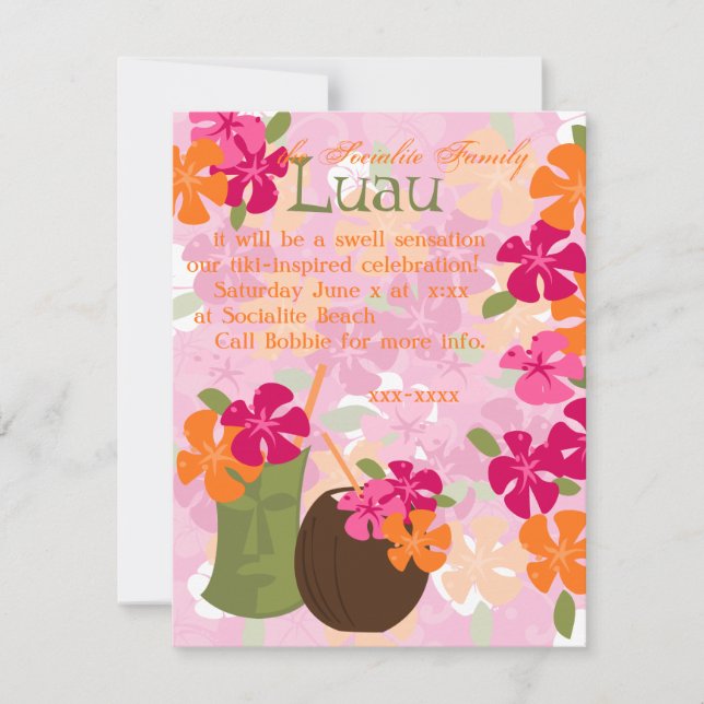 Invitation Tiki Blossoms (Devant)