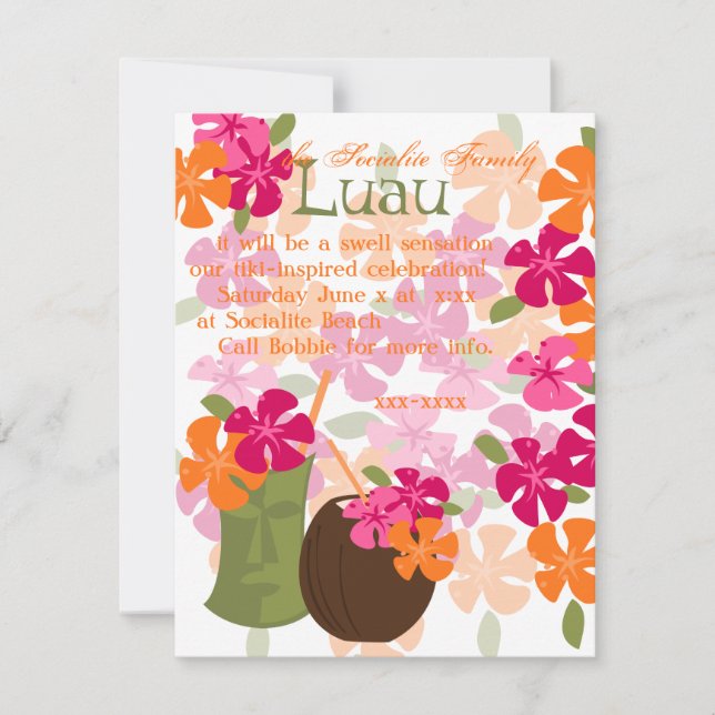 Invitation Tiki Blossoms (Devant)