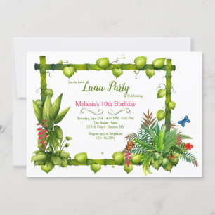 Invitation Tiki Frame fête d'anniversaire