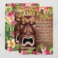 Tiki Hawaïen en Bois pour une Fête de Mariage d'Ét